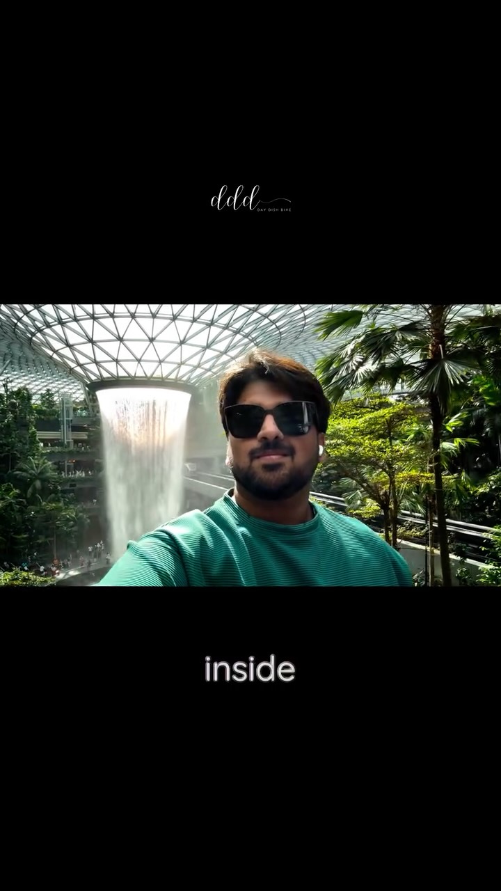 The HSBC Rain Vortex, located at the heart of Jewel Changi A